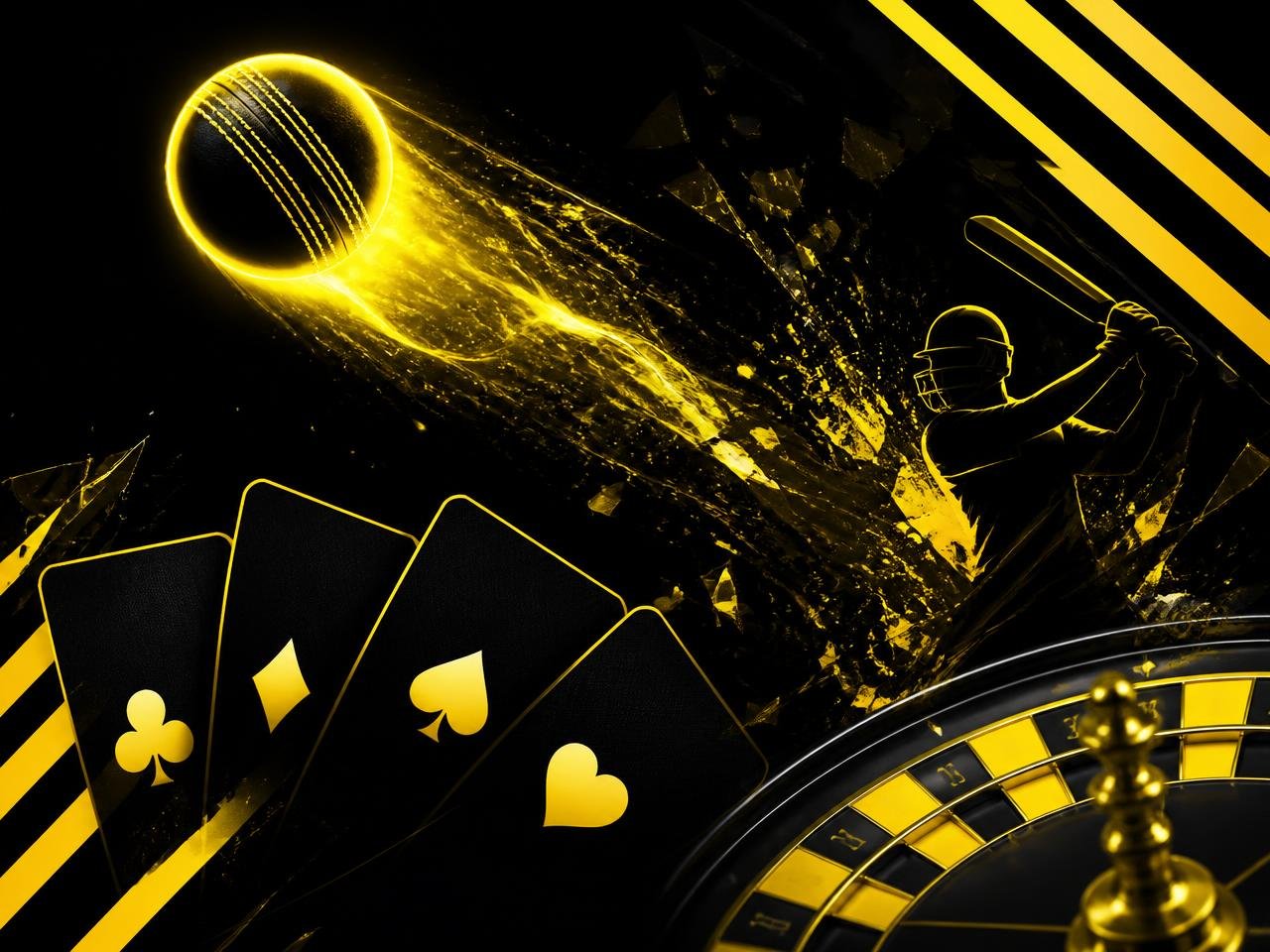 CroreBet online gaming: cricket, cards and casino in yellow and black